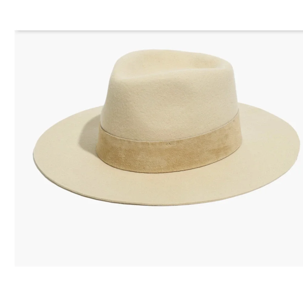 Madewell X Wyeth™ Dylan Suede Trim Rancher Hat Light Taupe WOmen's